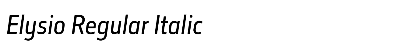 Elysio Regular Italic